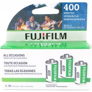 FujiFilm 400 ISO 35mm Film For Color Prints 3 Rolls 36 Total Exposures BB 07/26